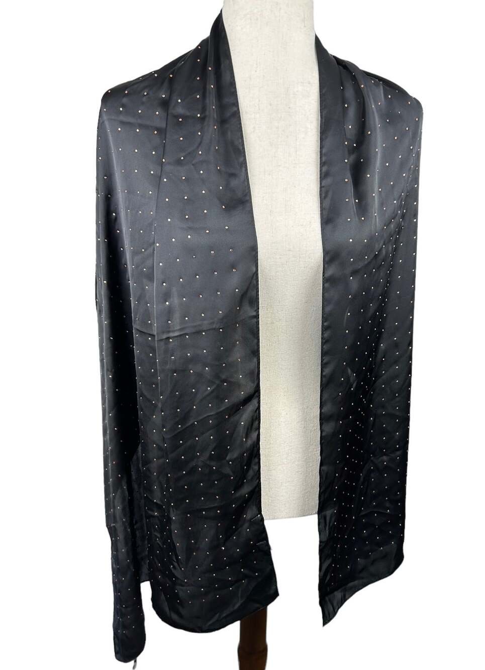NEW Collection 18 Black Chiffon Wrap Shawl Scarf with Copper Tone Studs